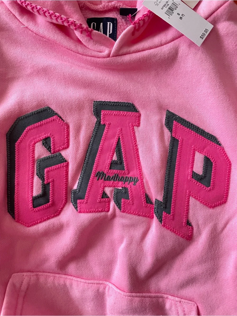 GAP mad happy collaboration Pink Logo Hoodie for Kids